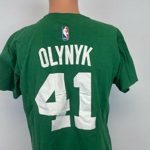 Adidas Kelly Olyynyk Boston Celtics Jersey T Shirt NBA Basketball Green Size L